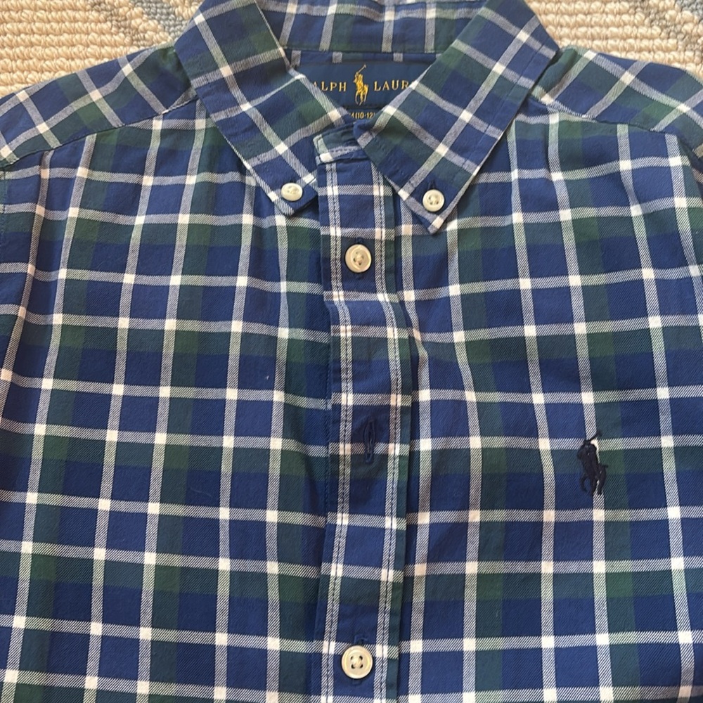 NWOT Ralph Lauren Button Down Shirt Sz M (10-12)
